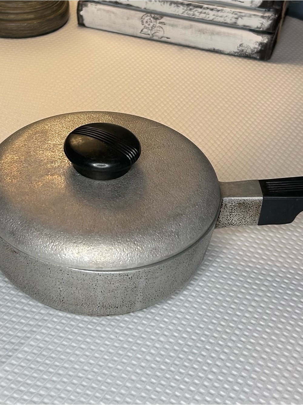 Vintage Hawthorn 1 quart saucepan with matching lid